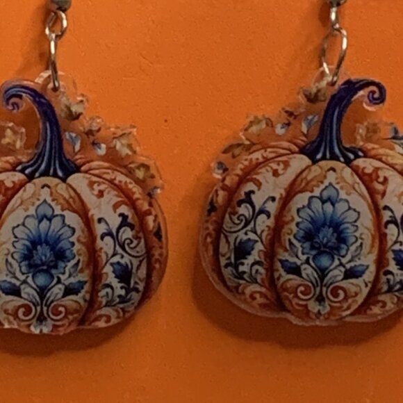 Pumpkin Earring, Boho Earring, Halloween Earring, Thanksgiving Earring, Fall - Picture 7 of 7